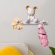thumbnail image 5 of Perchero de pared con forma de oso, organizador de estatuas para puerta, baño, chaqueta y llaves blanco, 5 of 9