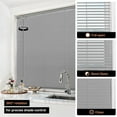 thumbnail image 5 of LazBlinds No Tools No Drill Cordless 1" Vinyl Mini Blinds, 100% Privacy S-Curve Blinds for Indoor Windows, Room Darkening Horizontal Window Blinds and Shades for Home, 24" W x 64" H, Grey, 5 of 6