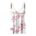 thumbnail image 3 of WISEFIN Womens Floral Print V-Neck Sleeveless Camisole Tank Tops, 3 of 4