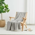 thumbnail image 3 of Great Bay Home All-Season Waffle Cotton Bed Blanket 90x90 (Full / Queen, Light Grey), 3 of 6