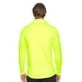 thumbnail image 3 of Expert Brand Men's Drimax Dri Fit Athletic Quarter Zipper Training Jacket, Safety Yellow, XS, 3 of 5