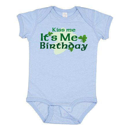 

Inktastic Kiss Me Irish Birthday Gift Baby Boy or Baby Girl Bodysuit