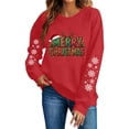 thumbnail image 5 of AnuYalue Christmas Sweatshirt for Women Trendy Merry Christmas Shirt Xmas Long Sleeve Outfits Crewneck Pullover, 5 of 8