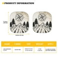 thumbnail image 3 of Jeiento Compass Car Windshield Sun Shade 2 Piece Car Windshield Cover Sun Shade Mountain Windshield Visor Sun Shade Blocks UV Rays Sun Visor Protector Sun Protection Interior Auto Accessory, 3 of 7