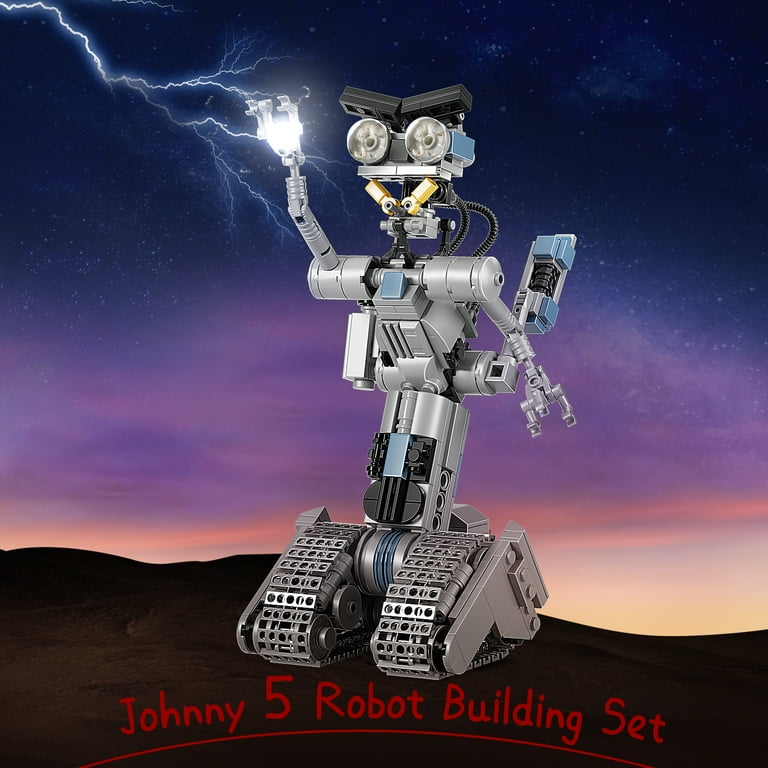 Millionspring Jony 5 Robot Building Block Set Versione Motore con Telecomando, Figure a Corto Circuito Aperto Giocattoli Modello, Robot Technic STEM Regali Giocattolo per Bambini, Adulti (1176 pcs