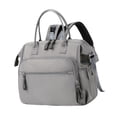 thumbnail image 3 of Bolsa de pañales para bebés, bolsa de viaje para niños y niñas, bolsa de transporte de gran capacidad, bolsa de pañales Gris, 3 of 8