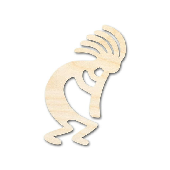 Unfinished Wood Kokopelli Shape - Craft - up to 46" 4" / 1/2"