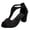 A-Black143, variant on Womens Block Heel Ankle Strap Sandals Minimal Solid Nude T Cutout Back Zip And Slingback Open Toe Summer Evening Party Ladies Sandals