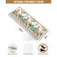 thumbnail image 4 of Stair Treads for Wooden Steps,Tropical Giraffe Sloth Peel and Stick Stair Treads with Reusable Adhesive,Watercolor Summer Palm Leaf Non Slip Indoor Stairs Runner Rugs Mats for Elders Dogs 8"x30" 7PCS, 4 of 7