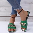 thumbnail image 4 of Zapatillas con punta abierta y plana para mujer, sandalias cómodas, informales, cómodas, para playa Wmkox8yii  ytu843, 4 of 9