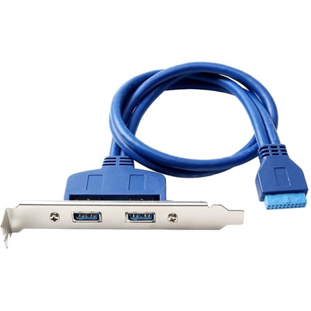 Dual USB 3.0 Type A to 20 Pin Header Cable Super Speed 5Gbp/s Data ...