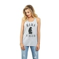 thumbnail image 2 of Thread Tank Mama Penguin Women's Sleeveless Flowy Racerback Tank Top Sport Grey Small, 2 of 5