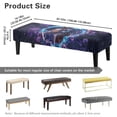 thumbnail image 7 of Jiueut Horse Heart Rose Print Dining Bench Cover, Dustproof Long Bench Seat Cushion Easy to Clean Rectangle Dining Chair Protection Universal Fit for Most Chairs, 7 of 7