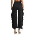 thumbnail image 2 of iiniim Women's Latin Dance Pants Ruffle Draped Trousers for Ballroom Rumba Chacha Tango Salsa Practice Black L, 2 of 7