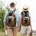 thumbnail image 6 of Balery Grassland Sunflower Cow Vintage Canvas Backpack for Men and Women - Large Capacity, Durable Travel Laptop Bag for School, Work, Hiking, and Outdoor Activities-Small, 6 of 7