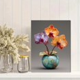 thumbnail image 2 of Qisvanset Orange Pink Potted Orchid Canvas Print 12x16 Inch Dining Room Decor, 2 of 8
