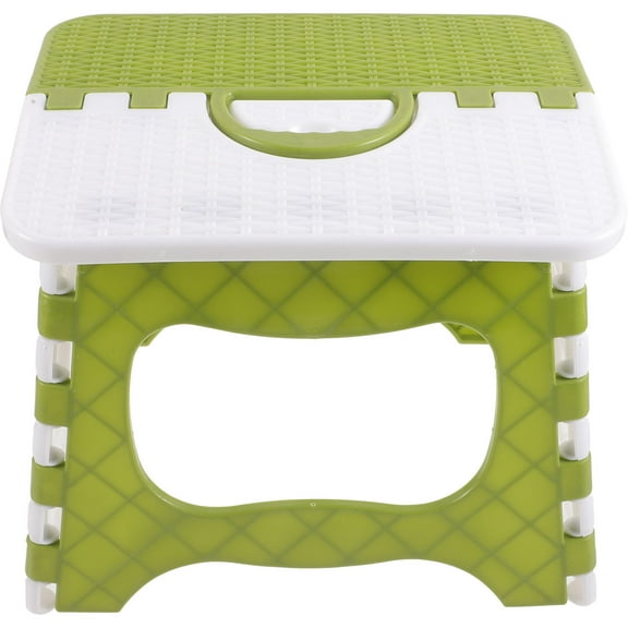 GOOHOCHY Folding Stool Portable Convenient Small Creative Simple Foldable Stool for Home (Green Small Size)