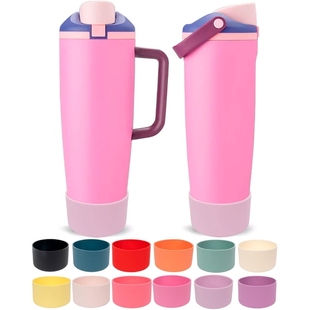 Bota de silicona Kaitiaki para botellas y vasos FreeSip Sway Owala de 30 oz y 40 oz, antideslizante, resistente a los arañazos, potenciador de estabilidad, disponible en 12 colores (niebla de lavanda)