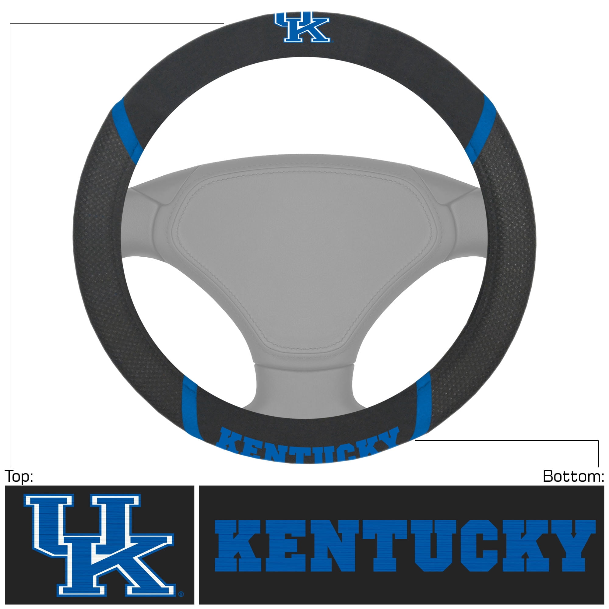 Fanmats 14816 Kentucky Wildcats Embroidered Steering Wheel Cover
