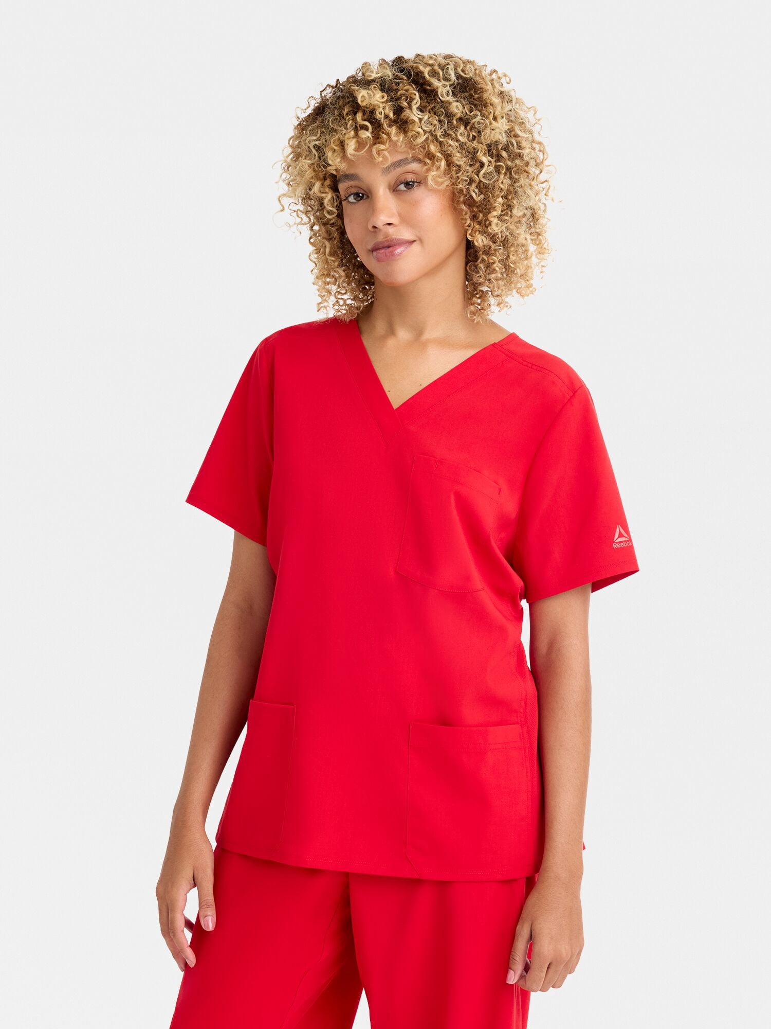 Reebok Women's Tech Comfort 3 Pocket V Neck Scrub Top, 1 Pack, Sizes S - 3XL