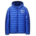 thumbnail image 3 of Horkkom Winter Jackets for Men Warm Zip Up Jacket with Pockets Hood Letter Print Coats L, 3 of 10