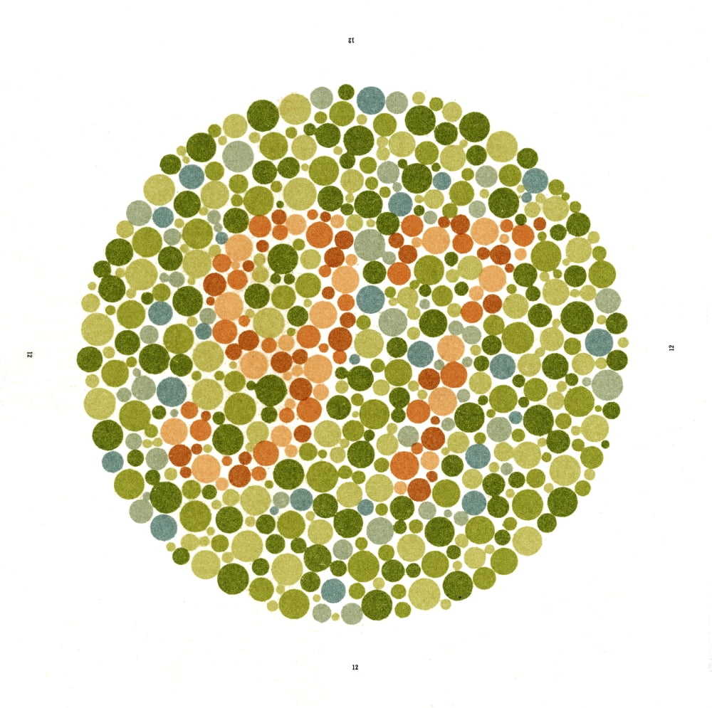 Ishihara Color Blindness Test Poster Print by Science Source (24 x 24