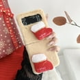thumbnail image 2 of Allytechgroup Plush Case for Samsung Galaxy Z Flip4, Fluffy Warm Smooth Faux Fur Case with Cute Stylish Christmas Doll, Lightweight Soft TPU Shock-Absorbent Non-Slip Drop Protection Phone Case - Brown, 2 of 7