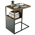 thumbnail image 1 of Gymax C Shape Sofa Side End Table Reversible Snack Table Nightstand Steel Frame Oak, 1 of 10