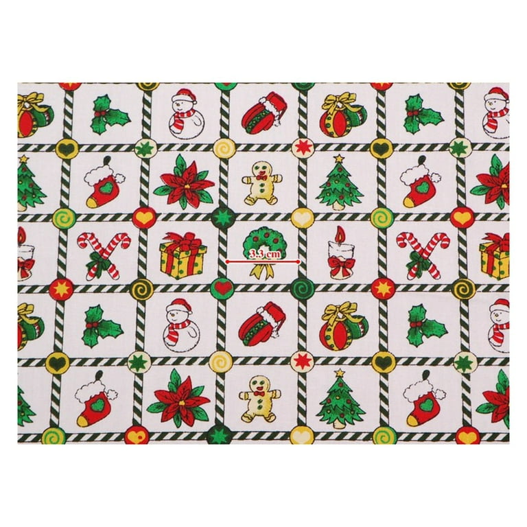 20 Pieces 10 x 10 Inch Christmas Fabric Multi-Color Fabric Patchwork  Bundles Sewing Square Mixed Fabric Christmas Printing Quilting Fabric Santa