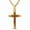 A, variant on Men's Walnut Wood Cross Necklace– 14K Gold Plated Pendant with Adjustable 22-24" Chain, Christian Gift