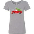 thumbnail image 3 of Inktastic Christmas Vintage Truck with Christmas Tree Women's T-Shirt, 3 of 5