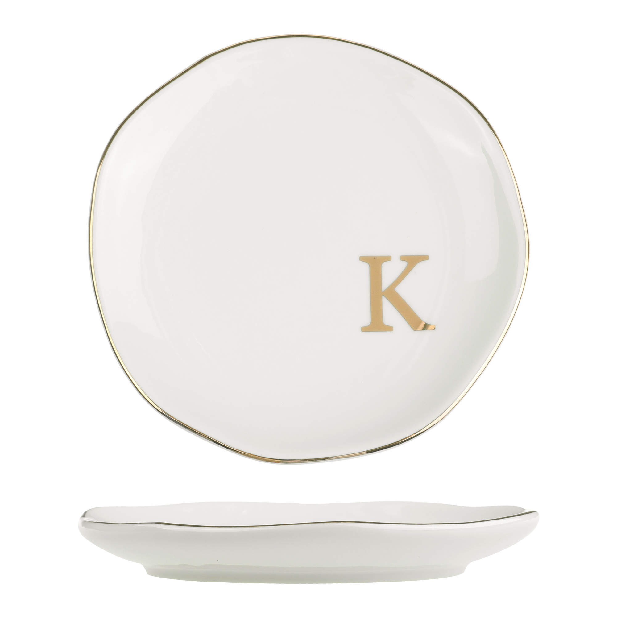Unique Bargains Ceramic Jewelry Tray Decorative Trinket Dish Gifts Jewelry Boxes White-K
