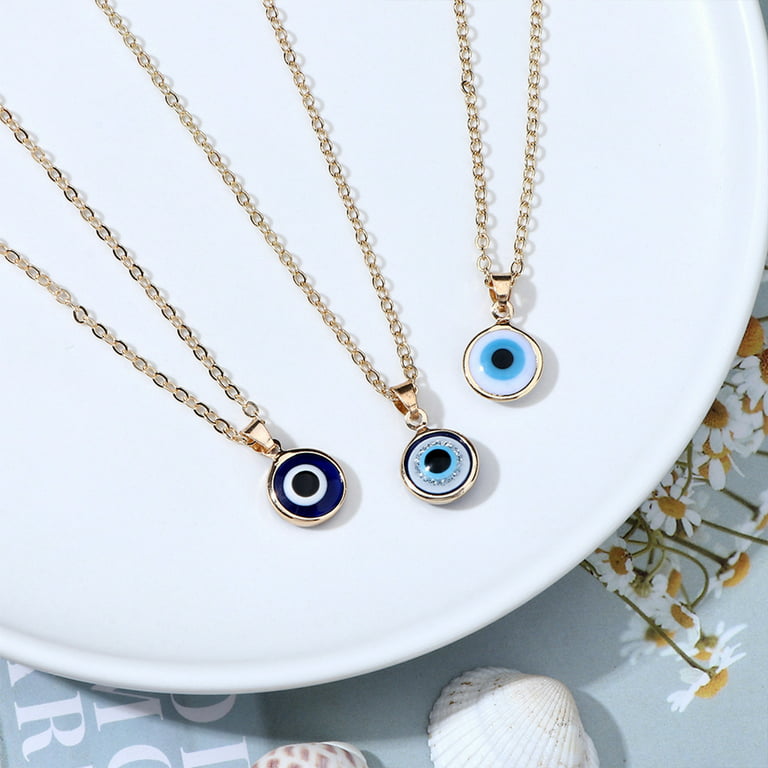 Hequ Blue Eye Necklace Lucky Amulet, Evil Eye Jewelry Protection Gift, Adult Unisex, Size: One Size