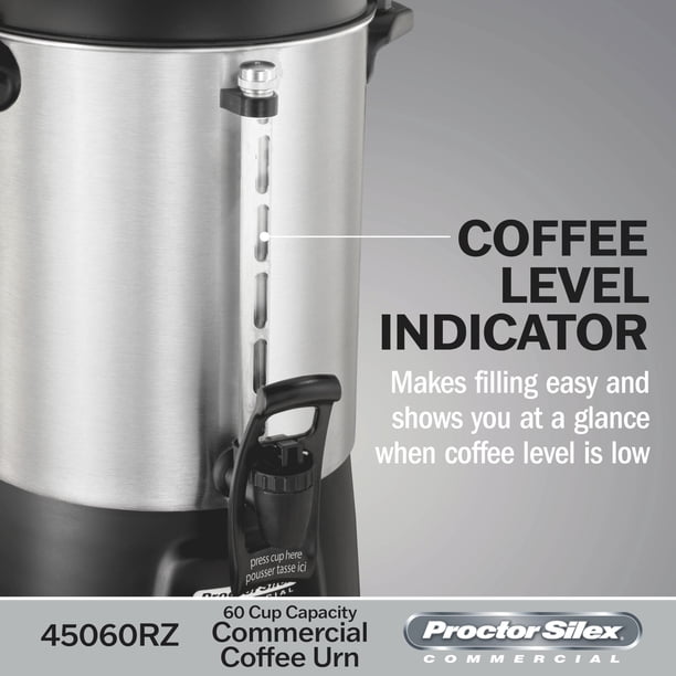 Proctor Silex Commercial 60 Cup Coffee Urn with Hot Water