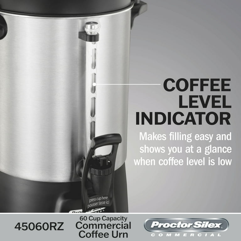 Proctor Silex Commercial, Coffee Urn, 60 Cup, Hot Beverage Dispenser -  Walmart.com