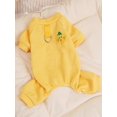 thumbnail image 5 of 1pc Yellow Waffle Grid Four-Legged Pet Clothes For Cats And Dogs, Suitable For Daily Wear, 5 of 5