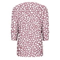 thumbnail image 6 of Hvot&aat Womens 3/4 Length Sleeve Tops Plus Size Crewneck Loose Fit Casual Shirts, 6 of 7