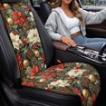 thumbnail image 4 of CHAQLIN Christmas Poinsettia Pattern All Season Comfort Car Seat Covers for SUV, Polyester Fabric Machine Washable Car Front Seat Covers Quilted Protective Cover, 4 of 7