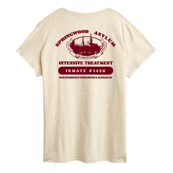 Nightmare On Elm Street - Springwood Asylum  - Women's Short Sleeve Graphic T-Shirt