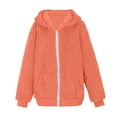 thumbnail image 5 of SGMVNU Winter Warm Outwear Jackets For Boys Girls Girl's Color Block Sweatshirt Jackets Zipper Hoodie Warm Coat Winter Top Blouse Casual Loose(Size 3-4 Years, Orange), 5 of 5