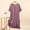 Purple, variant on Blmnix Sleep Shirts for Women Chemise Nightgowns Bamboo Nightgowns Sleepshirts Nightshirt Short Sleeve Pink Below-the-Knee Crew Neck Cotton Nightgowns,XL