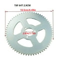 thumbnail image 2 of T8F 64T Sprocket, T8F 64T 29mm Rear Sprocket Steel Compatible For 47cc 49cc Mini Motor ATV Quad Pit Dirt Motard Electric Modification Accessories Supplies, 2 of 3