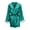 Green, variant on XMMSWDLA Women's Satin Robe Pure Color Short Kimono Robes V-Neck Bridesmaid Wedding Party Bathrobes Silk Pajamas for Women