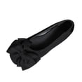 thumbnail image 2 of WAVSUF Women's Ballet Flats, Spring Style Rhinestone Bow Comfortable Round Toe Ballet With Skirt Flat Shoes Black 9.5, 2 of 7