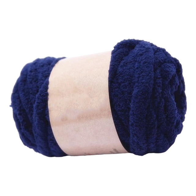 Rongfmy Chunky Wool Yarn Hand Knitting Soft Giant Wool Yarn Threads Bulky Yarn for Throw dark blue
