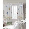 thumbnail image 2 of Spring Daisy Blackout Curtains for Bedroom, Thermal Insulated Drapes, Country Botanical Flowers Butterflies Art Black Out Curtains 63 Inch Long Room Darkening Kitchen Curtains 42"x63" 2 Panels, 2 of 8