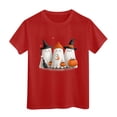 thumbnail image 4 of Qopobobo Girls' Halloween T-Shirts Halloween T-Shirt for Girls Retro Spooky Short Sleeve Tee Size 7-8 Years(Red, 7-8 Years), 4 of 6