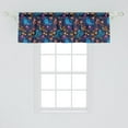 thumbnail image 2 of Ambesonne Underwater Window Valance, Cartoon Sea Ocean Animal, 54" X 18", Navy Blue and Multicolor, 2 of 3