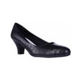 thumbnail image 1 of Easy Street Fabulous Kitten Pumps, Black Croco, 1 of 6