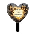 thumbnail image 2 of QuanTara Memorial Garden Plaques Set of 2, 7.87x5.91in Acrylic Heart Shaped Outdoor Plaque with Ground Stake, Butterfly Design for Yard, Lawn, Pet or Family Remembrance Decor, 2 of 6